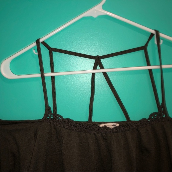 dark green flowy off the shoulder top! - Picture 3 of 4